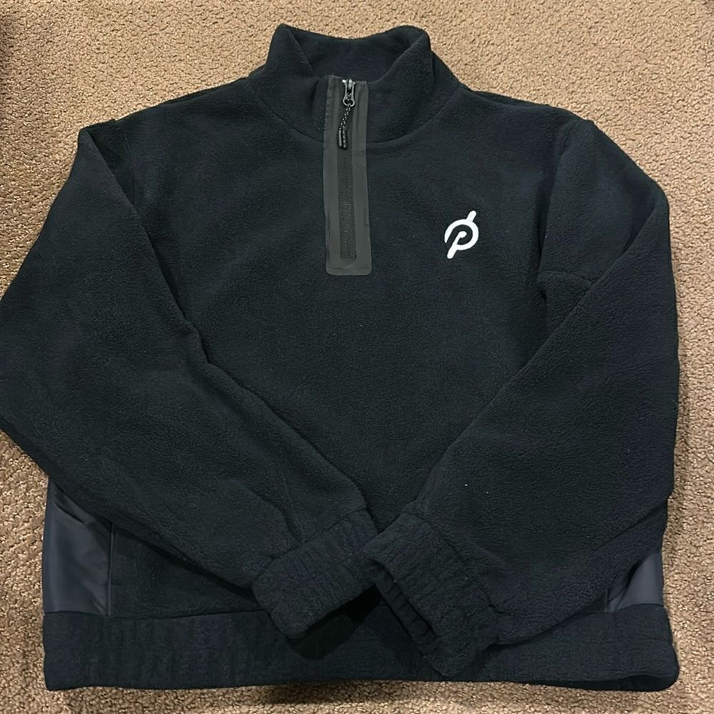Peloton Women’s Black 1/4 Zip Black Fleece Jacket